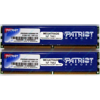 Память 1Gb (2x512Mb) DDR2 Patriot PSD251253381H pc4200 533MHz (Видное)
